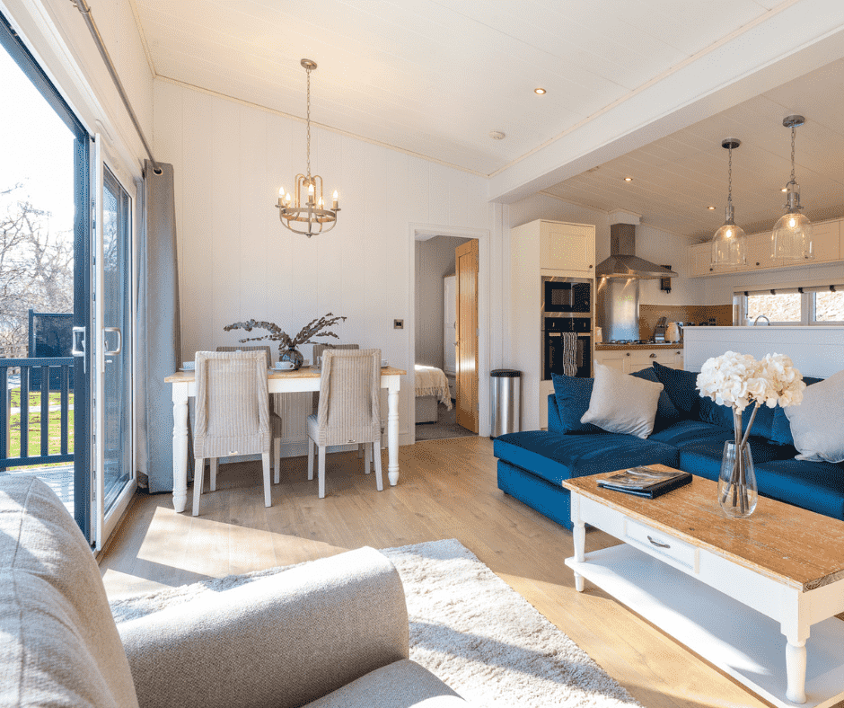 inside lodge in yorkshire dales / for sale