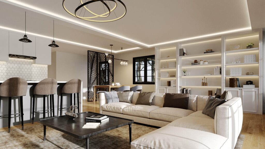 The Gaverne lodge living space