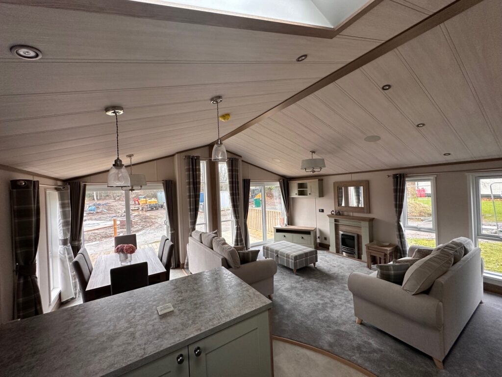 Harrogate static caravan holiday home featured in Parklink guide to Lodges Sale Lake District – exterior view
