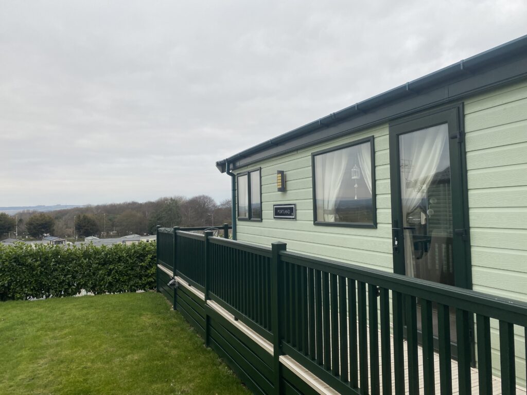 Static caravan holiday home for sale in Scarborough – exterior view