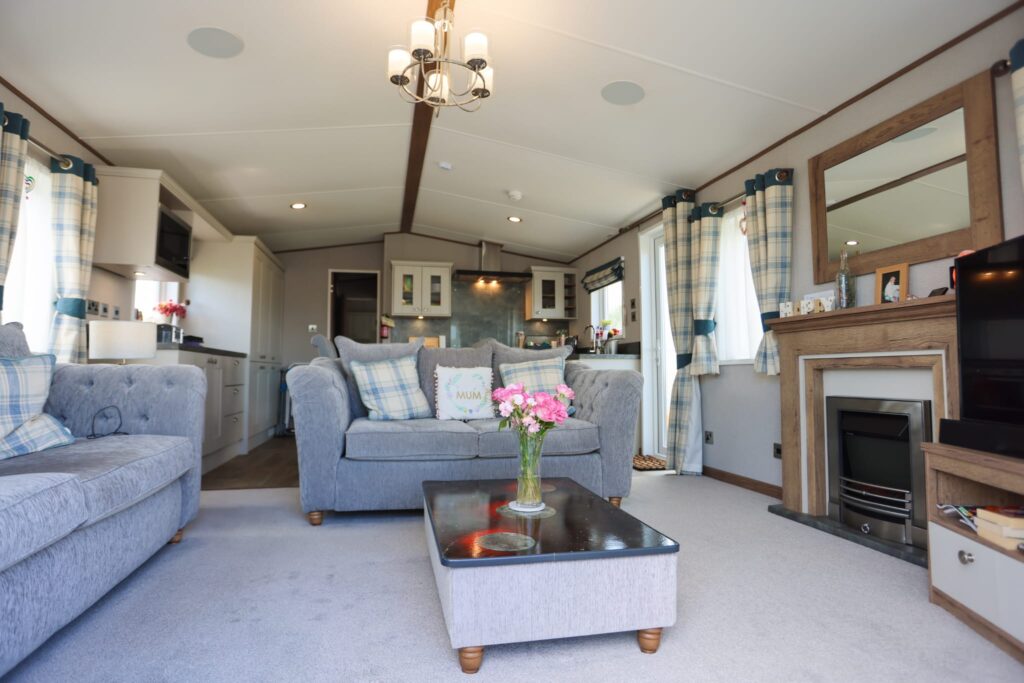 Private sale lodge in Eastbourne, open-plan kitchen