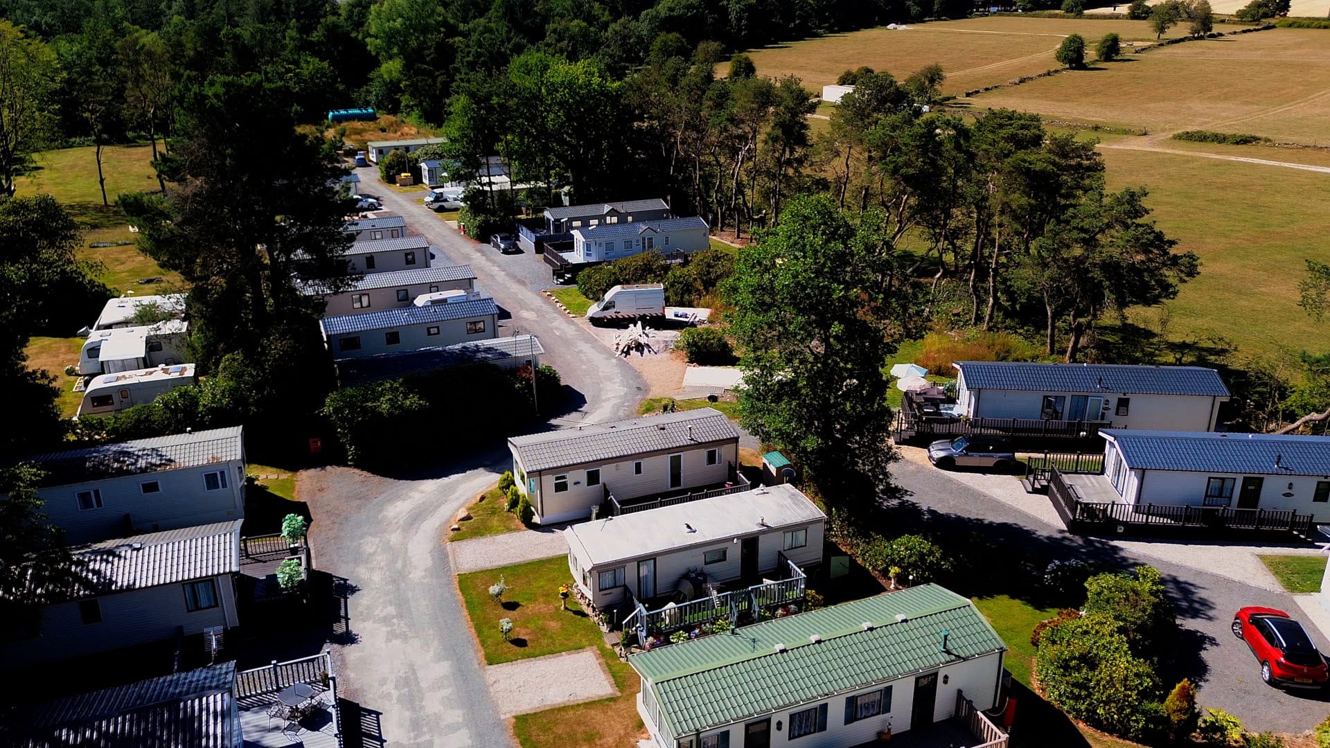 static caravans sited in Derbyshire