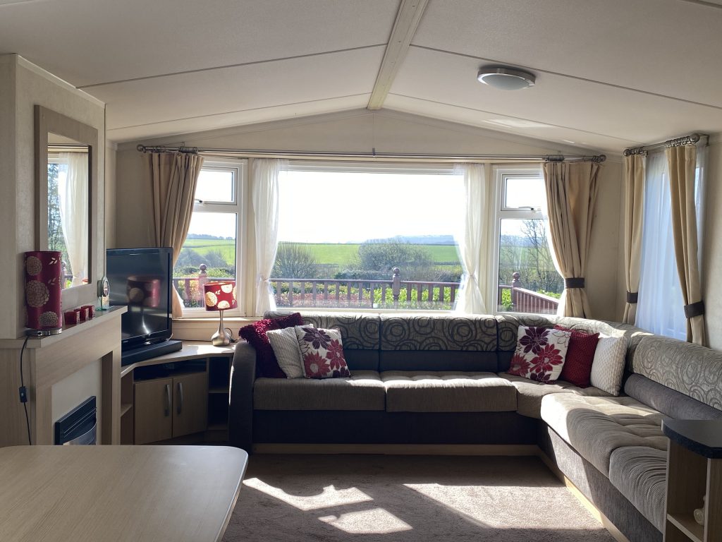 2011 Swift Burgundy static caravan exterior – pre-owned for sale