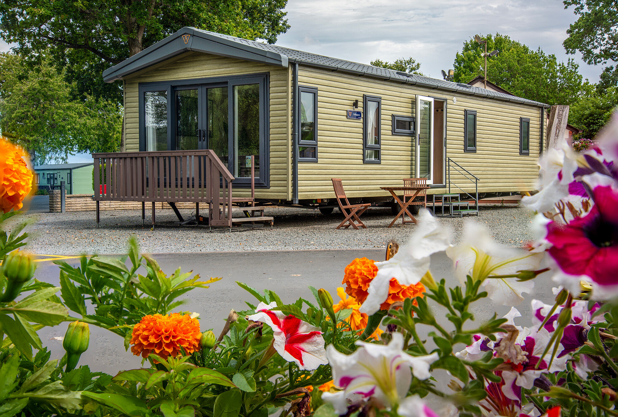 Victory holiday home for sale at a UK holiday park – exterior view