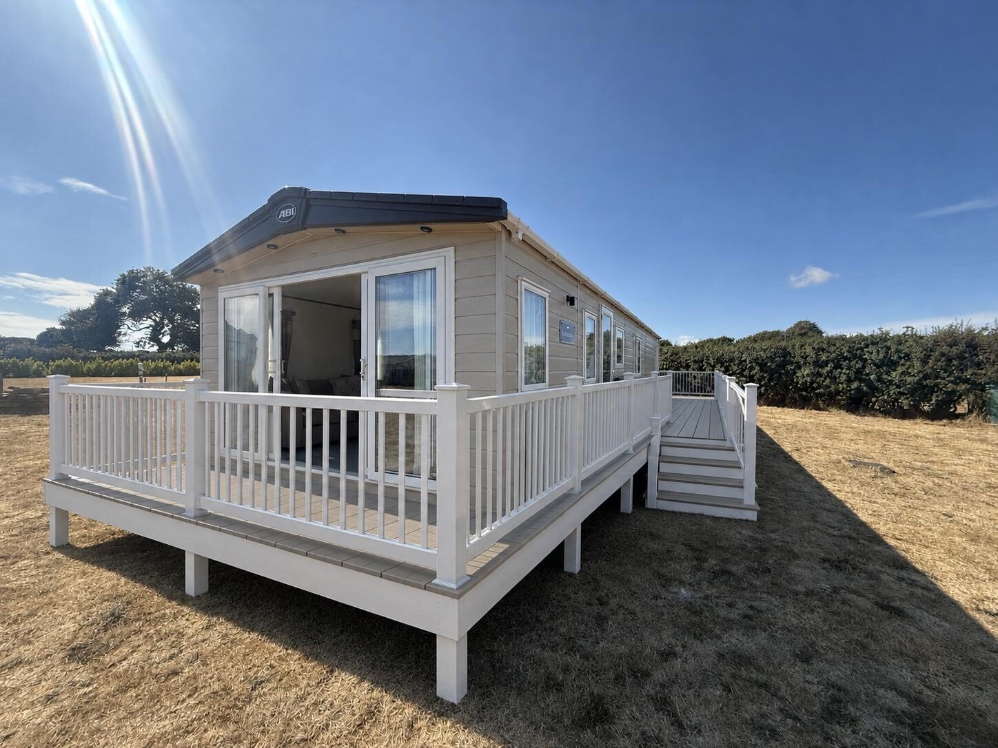 ABI Beaumont holiday home for sale at a UK holiday park – exterior view