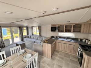 2020 Swift holiday home for sale at a UK holiday park – exterior view